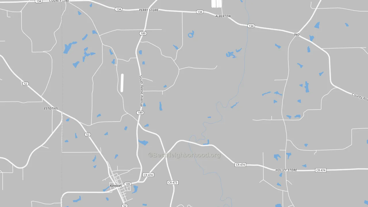 Transit Grade map of Rhoades, AL