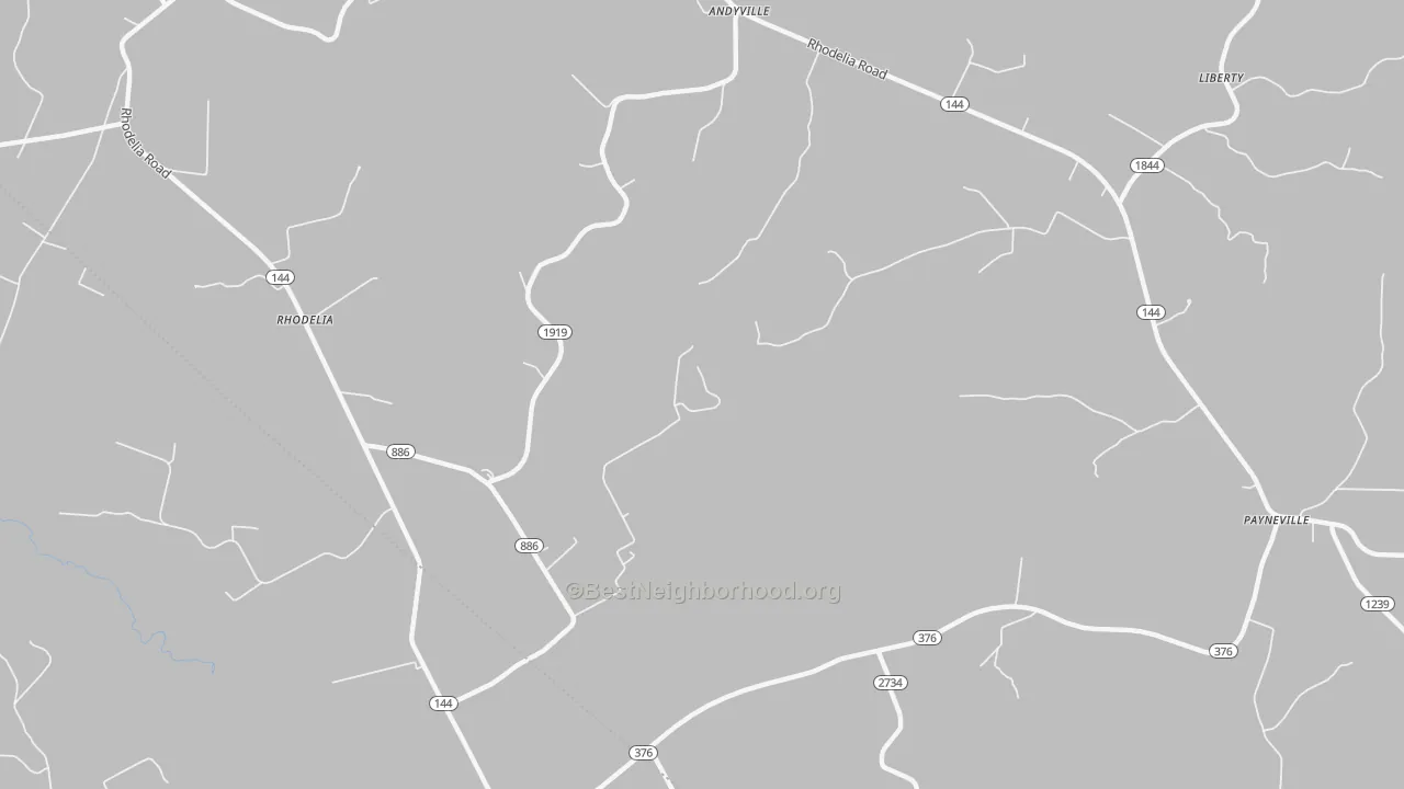 Transit Grade map of Rhodelia, KY