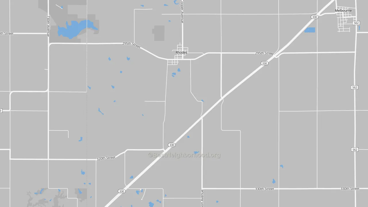 Transit Grade map of Rhodes, IA