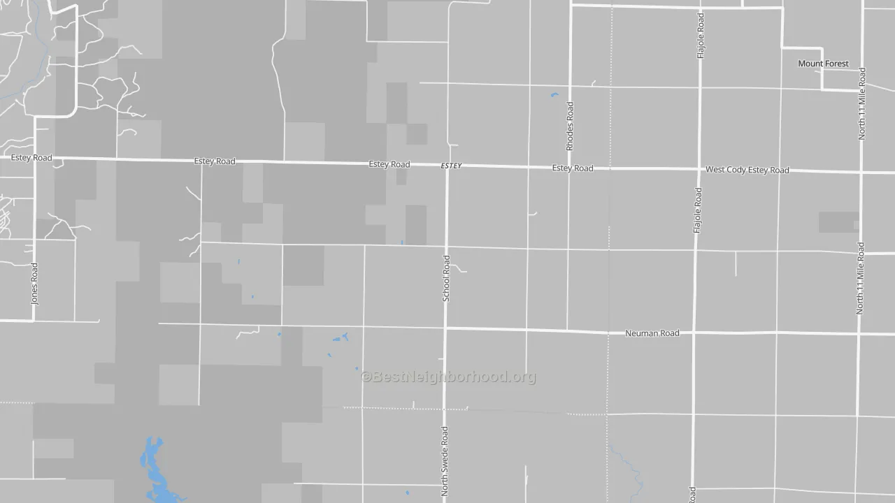 Transit Grade map of Rhodes, MI