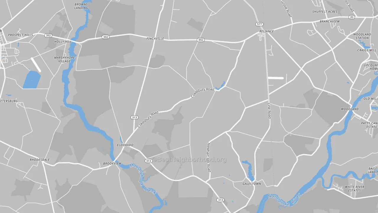 Transit Grade map of Rhodesdale, MD