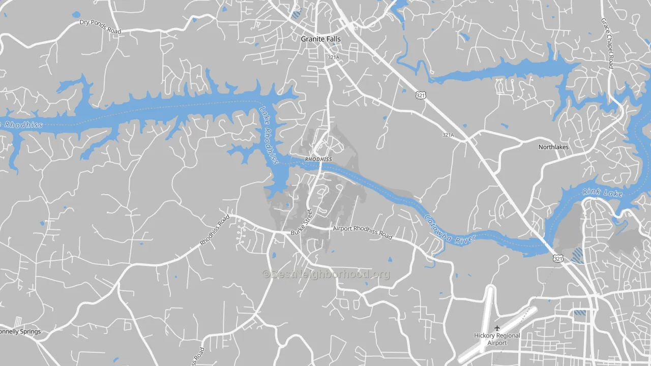 Transit Grade map of Rhodhiss, NC
