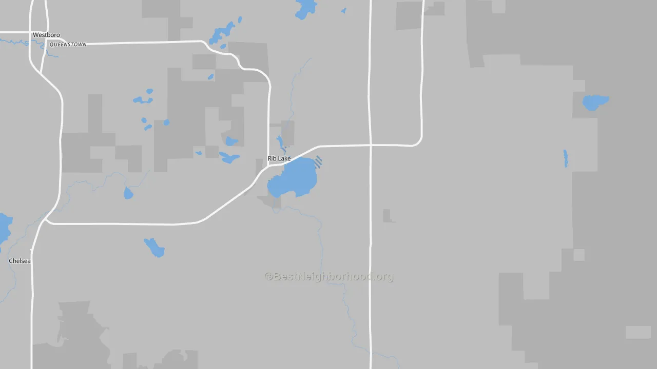 Transit Grade map of Rib Lake, WI