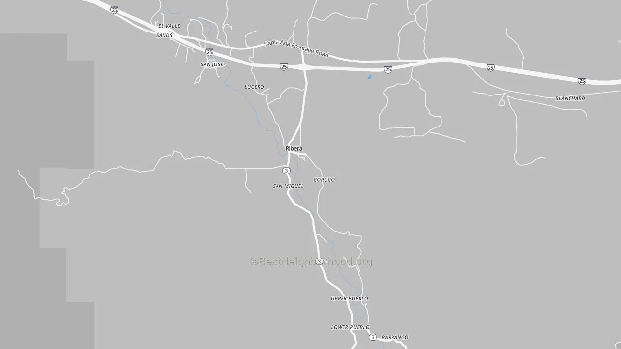 Transit Grade map of Ribera, NM