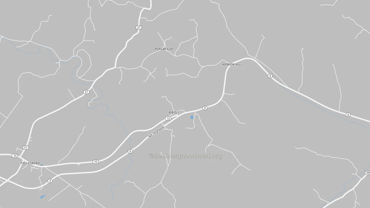 Transit Grade map of Ribolt, KY