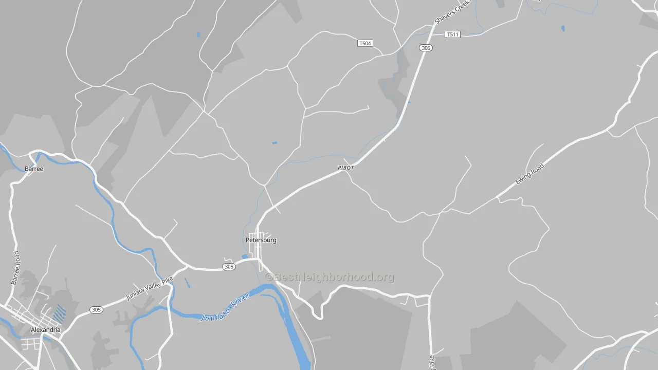 Transit Grade map of Ribot, PA
