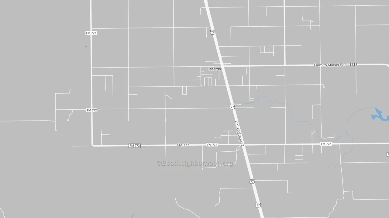 Transit Grade map of Ricardo, TX