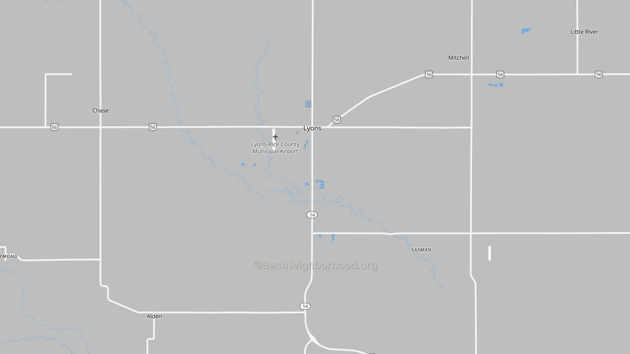 Transit Grade map of Rice County, KS