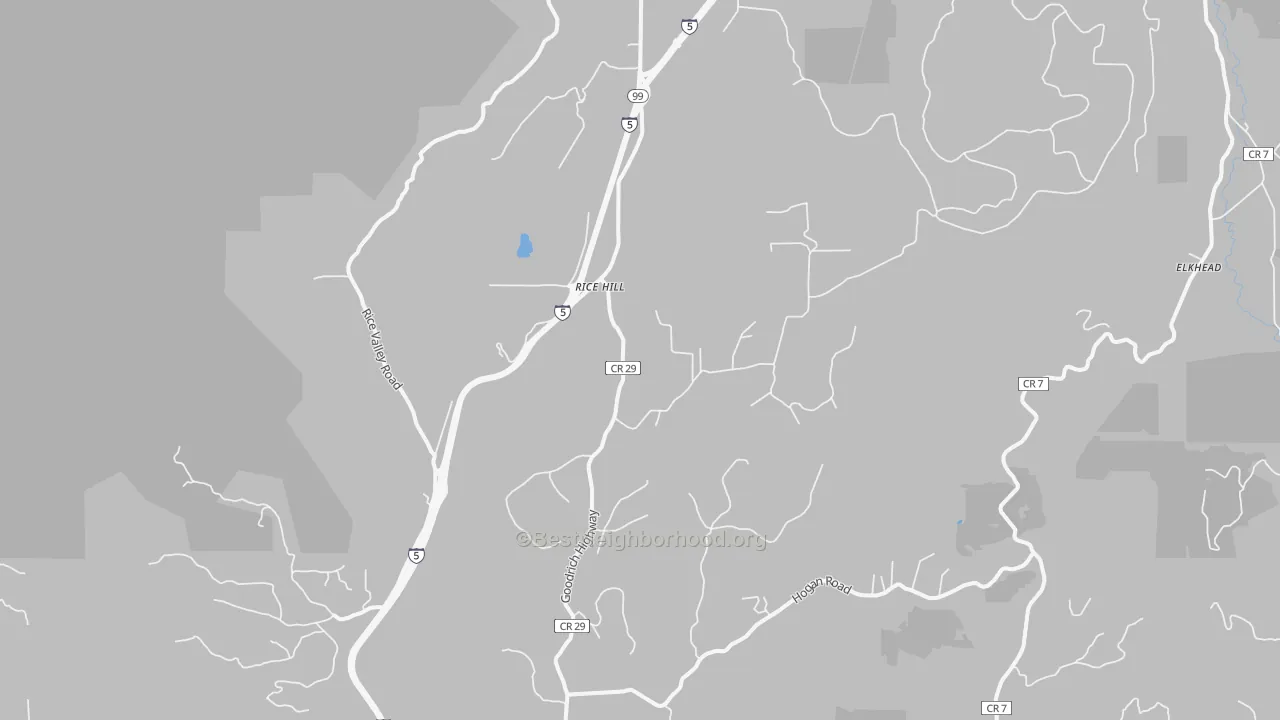 Transit Grade map of Rice Hill, OR
