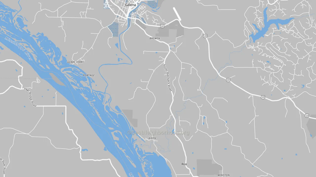 Transit Grade map of Rice, IL