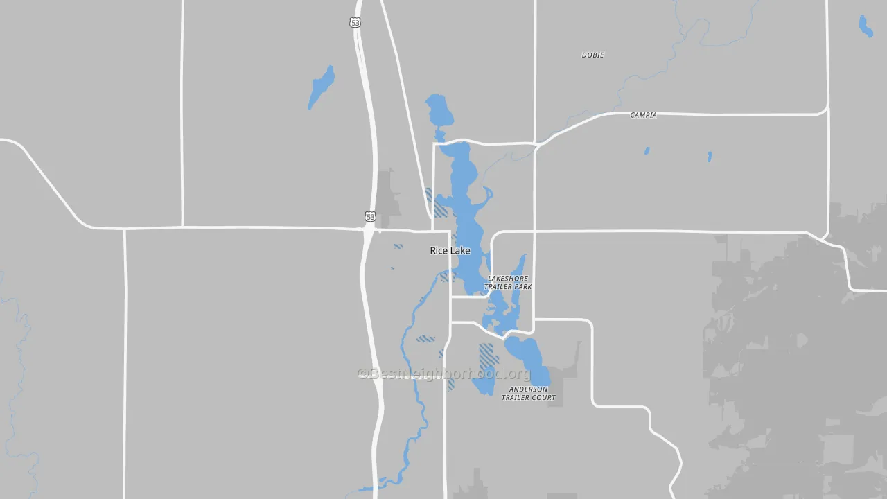 Transit Grade map of Rice Lake, WI