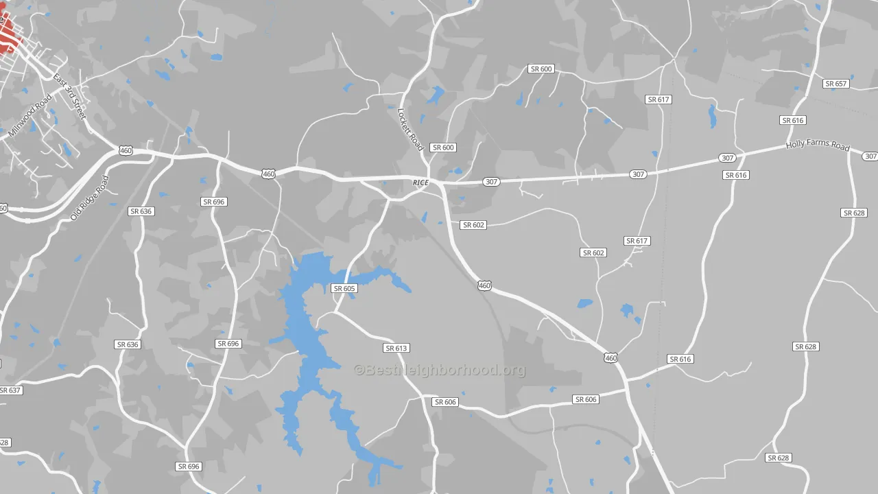 Transit Grade map of Rice, VA