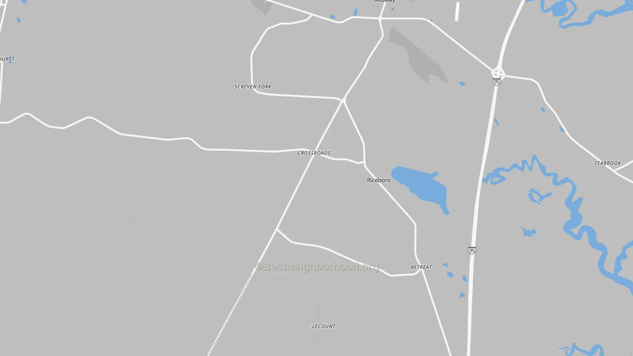 Transit Grade map of Riceboro, GA