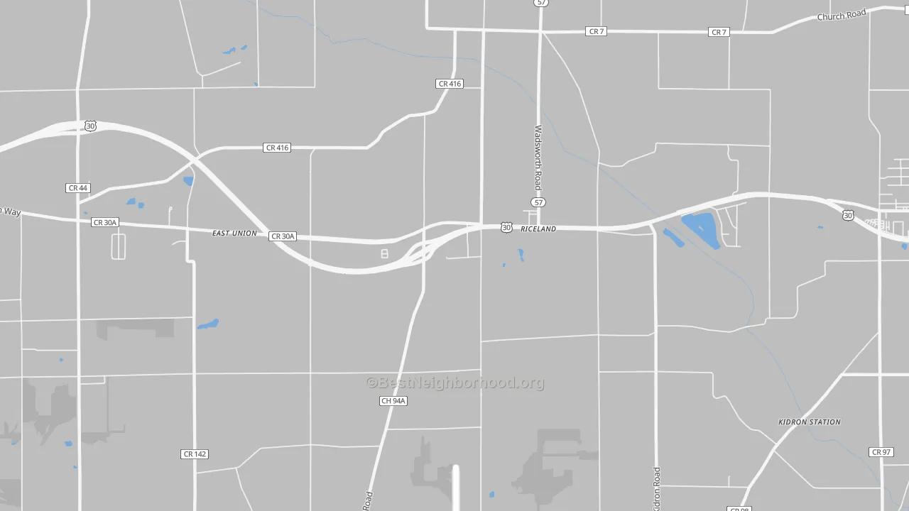 Transit Grade map of Riceland, OH