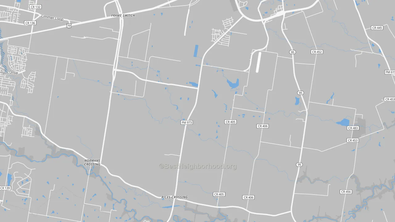 Transit Grade map of Rices Crossing, TX
