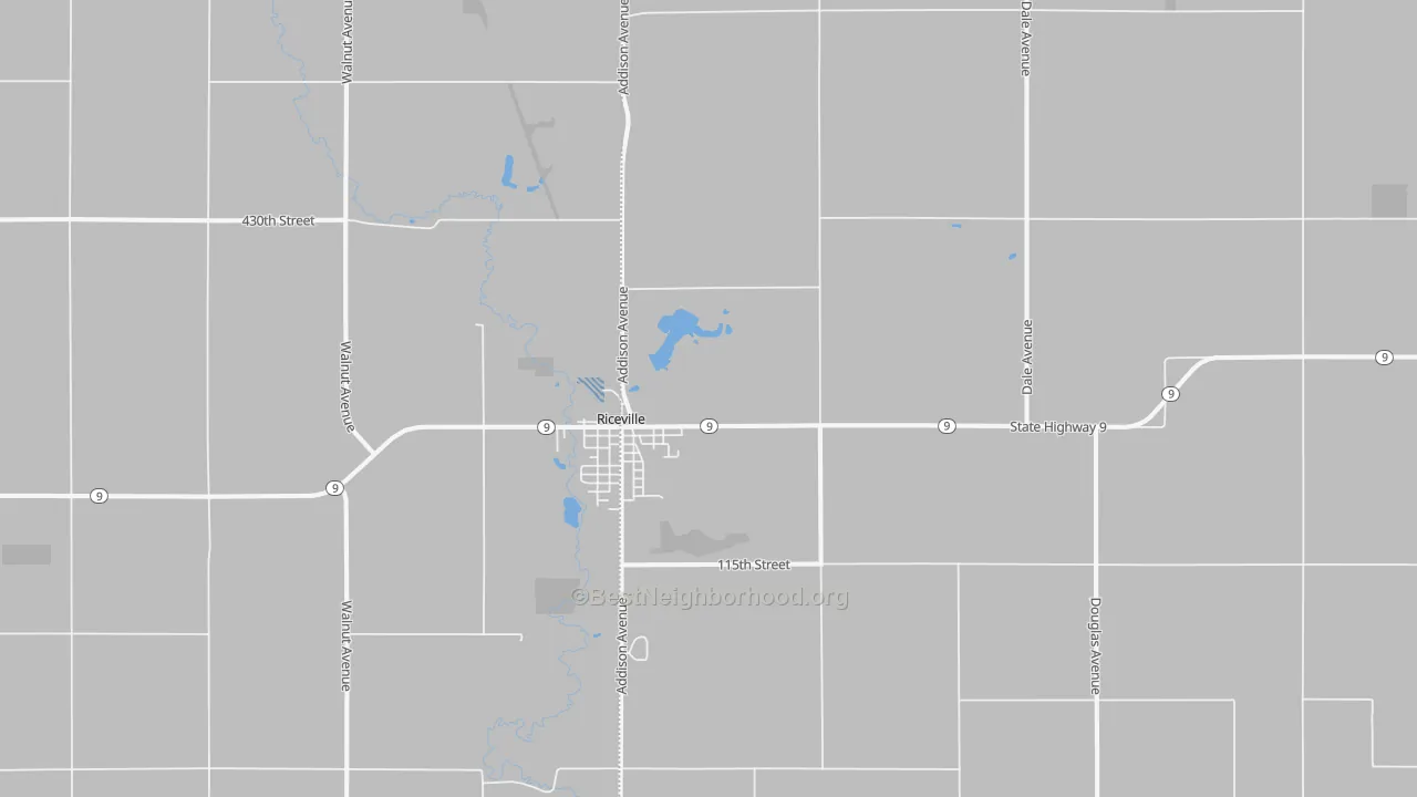Transit Grade map of Riceville, IA