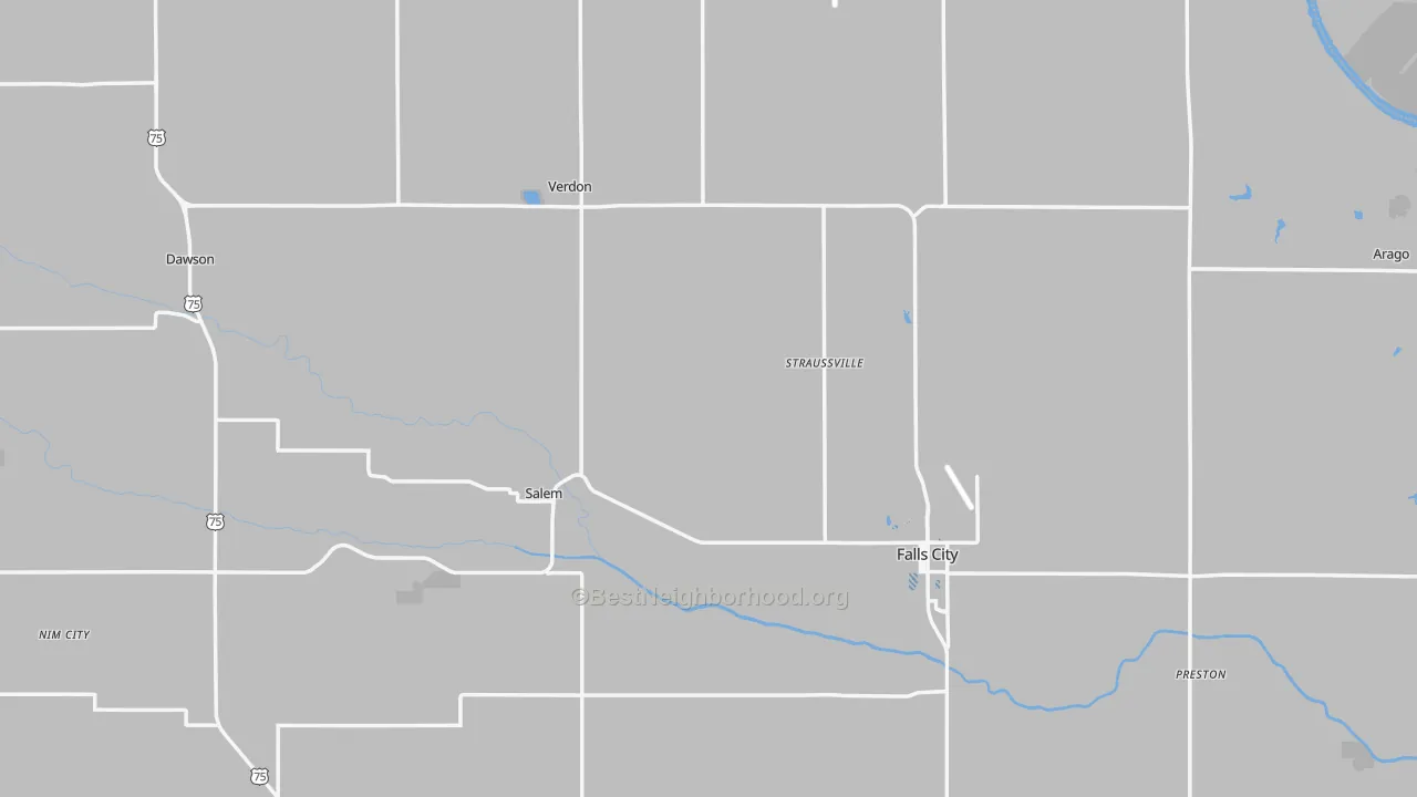 Transit Grade map of Richardson County, NE