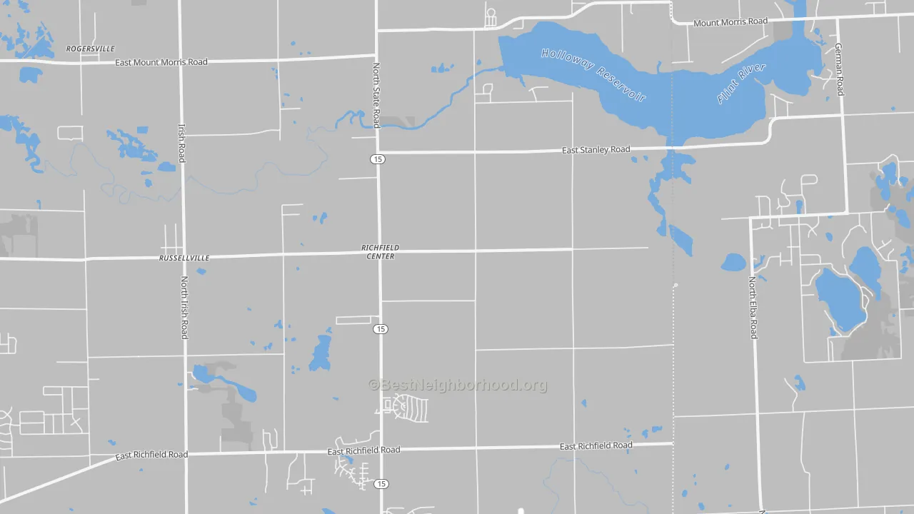 Transit Grade map of Richfield Center, MI