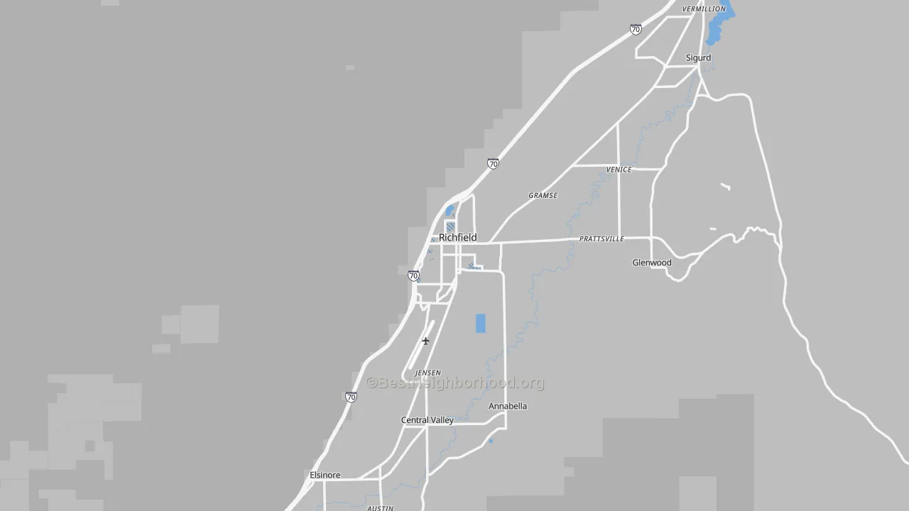 Transit Grade map of Richfield, UT