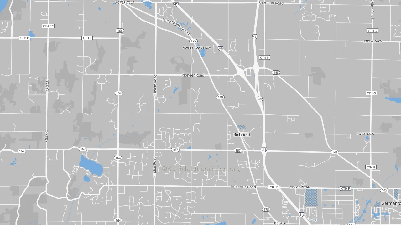 Transit Grade map of Richfield, WI