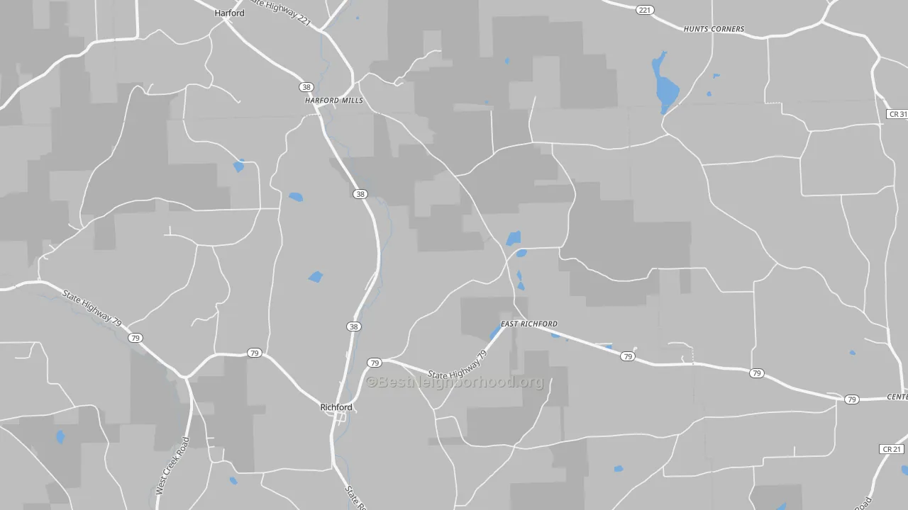 Transit Grade map of Richford, NY