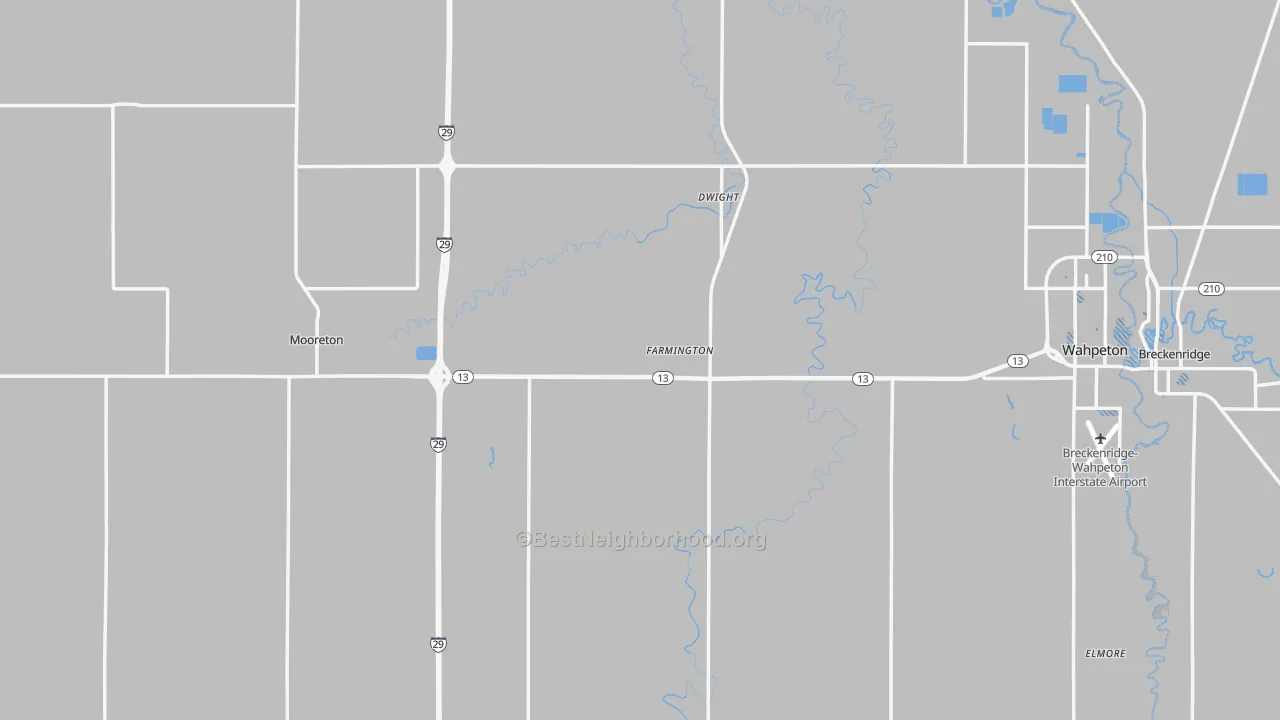 Transit Grade map of Richland County, ND