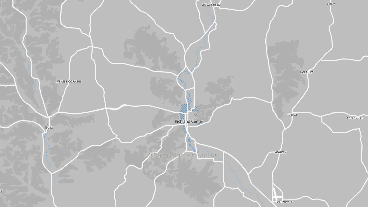 Transit Grade map of Richland County, WI