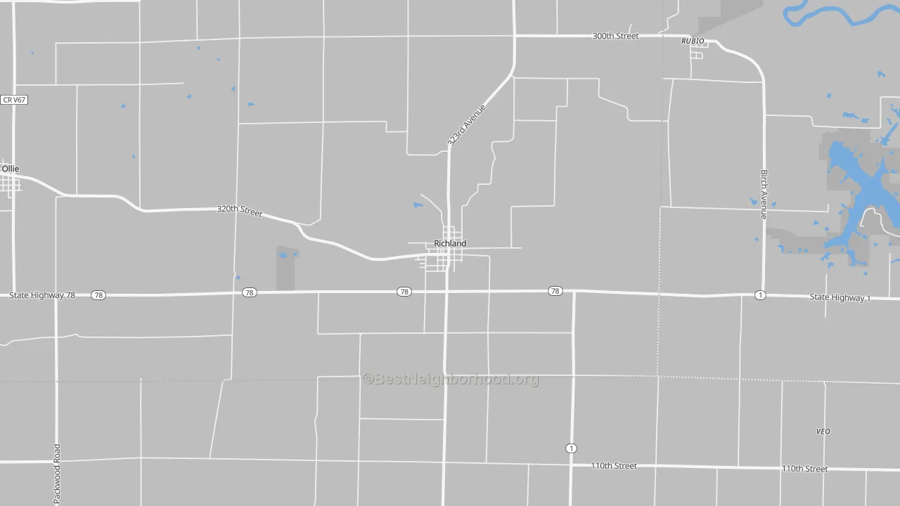 Transit Grade map of Richland, IA