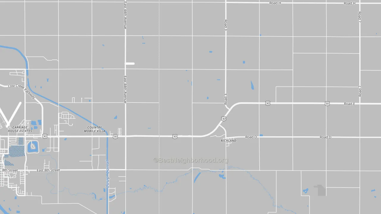 Transit Grade map of Richland, NE