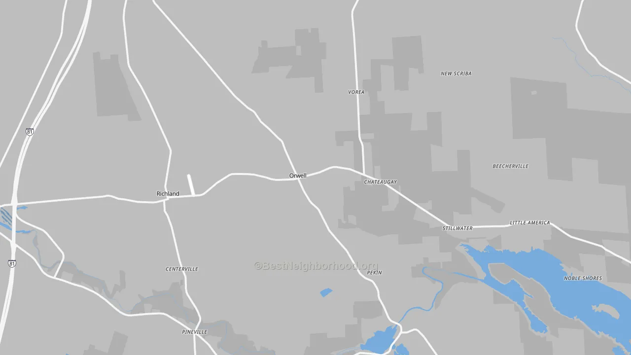 Transit Grade map of Richland, NY