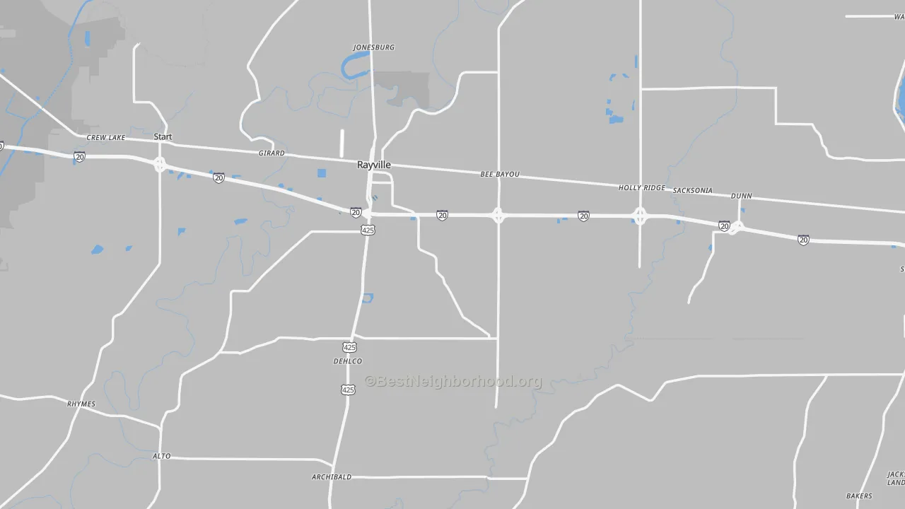 Transit Grade map of Richland Parish, LA