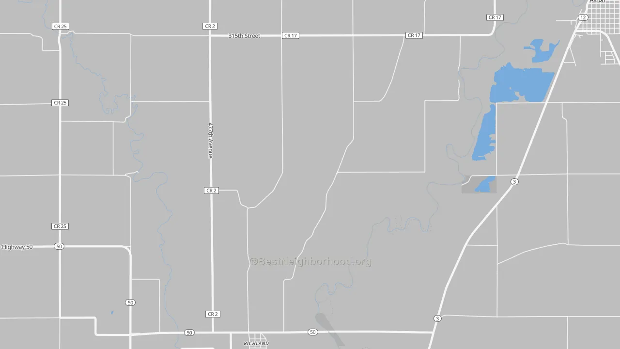 Transit Grade map of Richland, SD