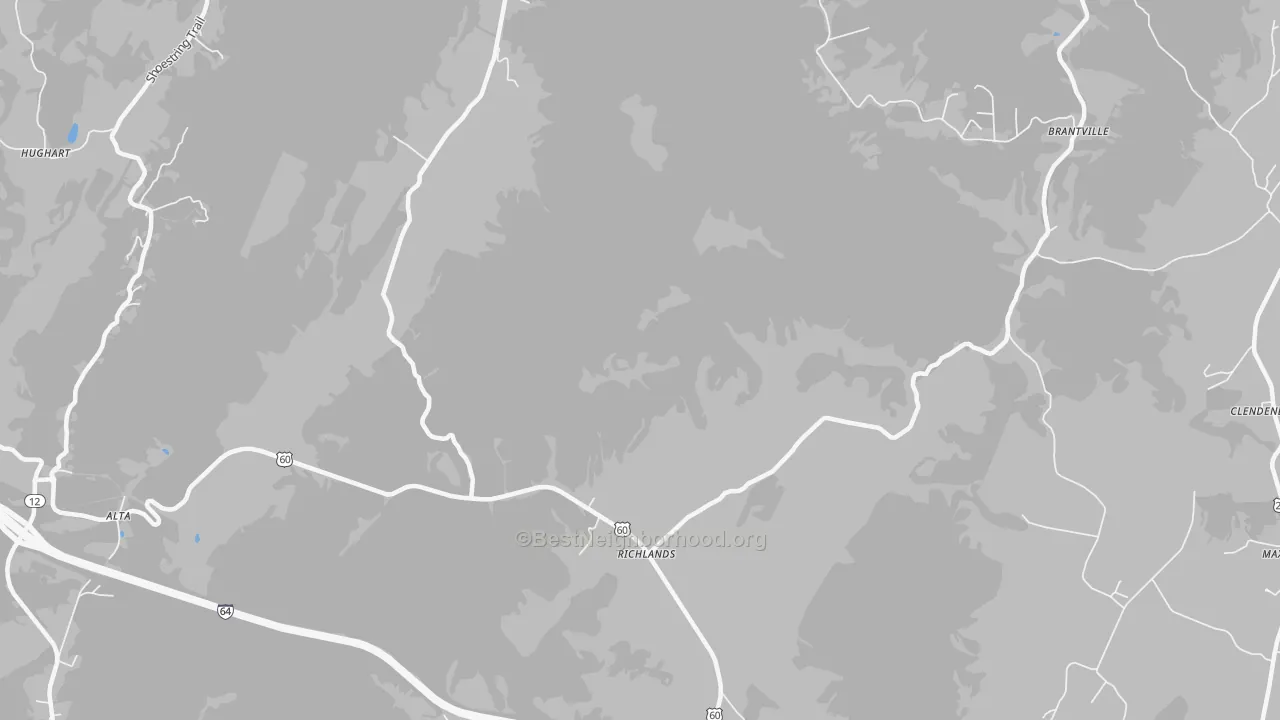 Transit Grade map of Richland, WV
