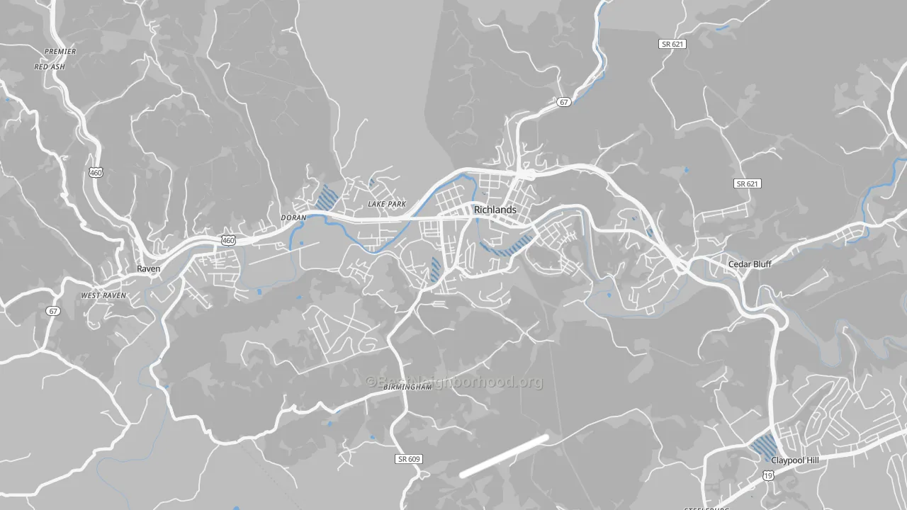 Transit Grade map of Richlands, VA
