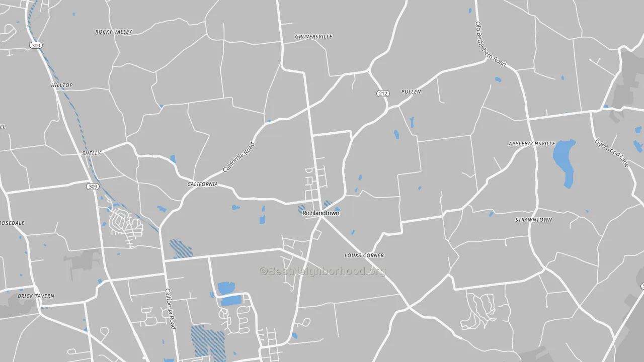 Transit Grade map of Richlandtown, PA