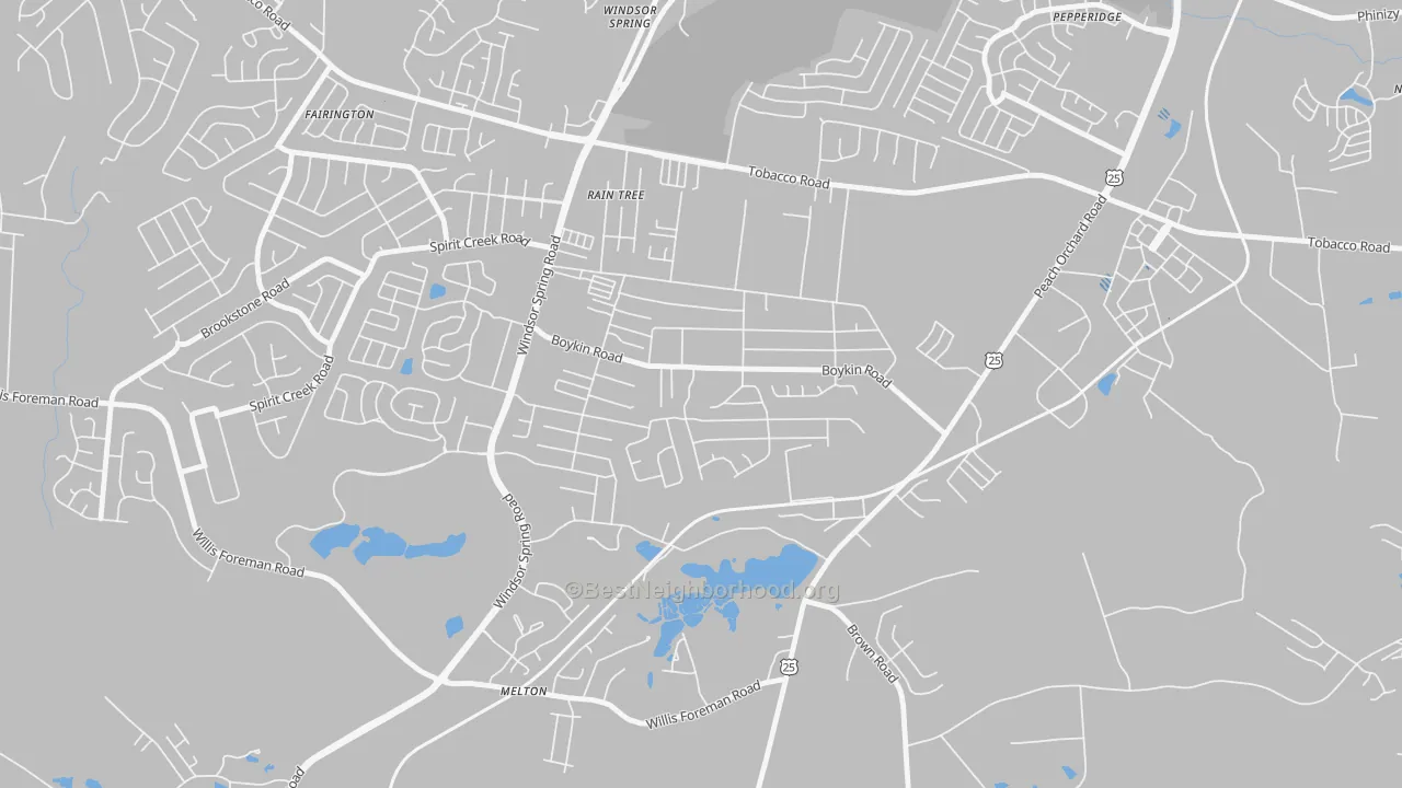 Transit Grade map of Richmond Factory, Augusta, GA