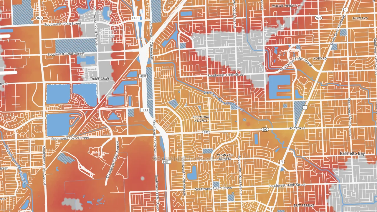 Transit Grade map of Richmond Heights, FL