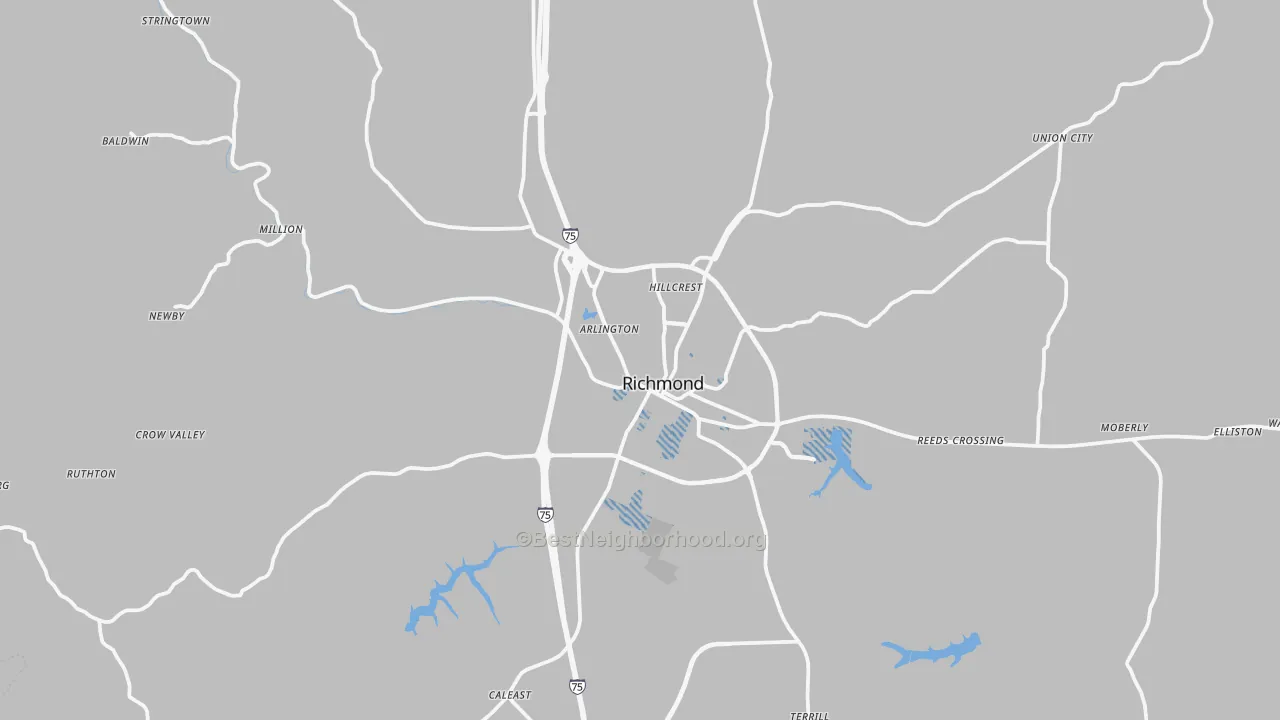 Transit Grade map of Richmond, KY