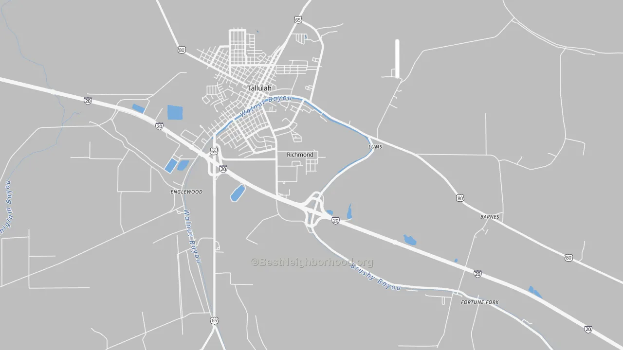 Transit Grade map of Richmond, LA