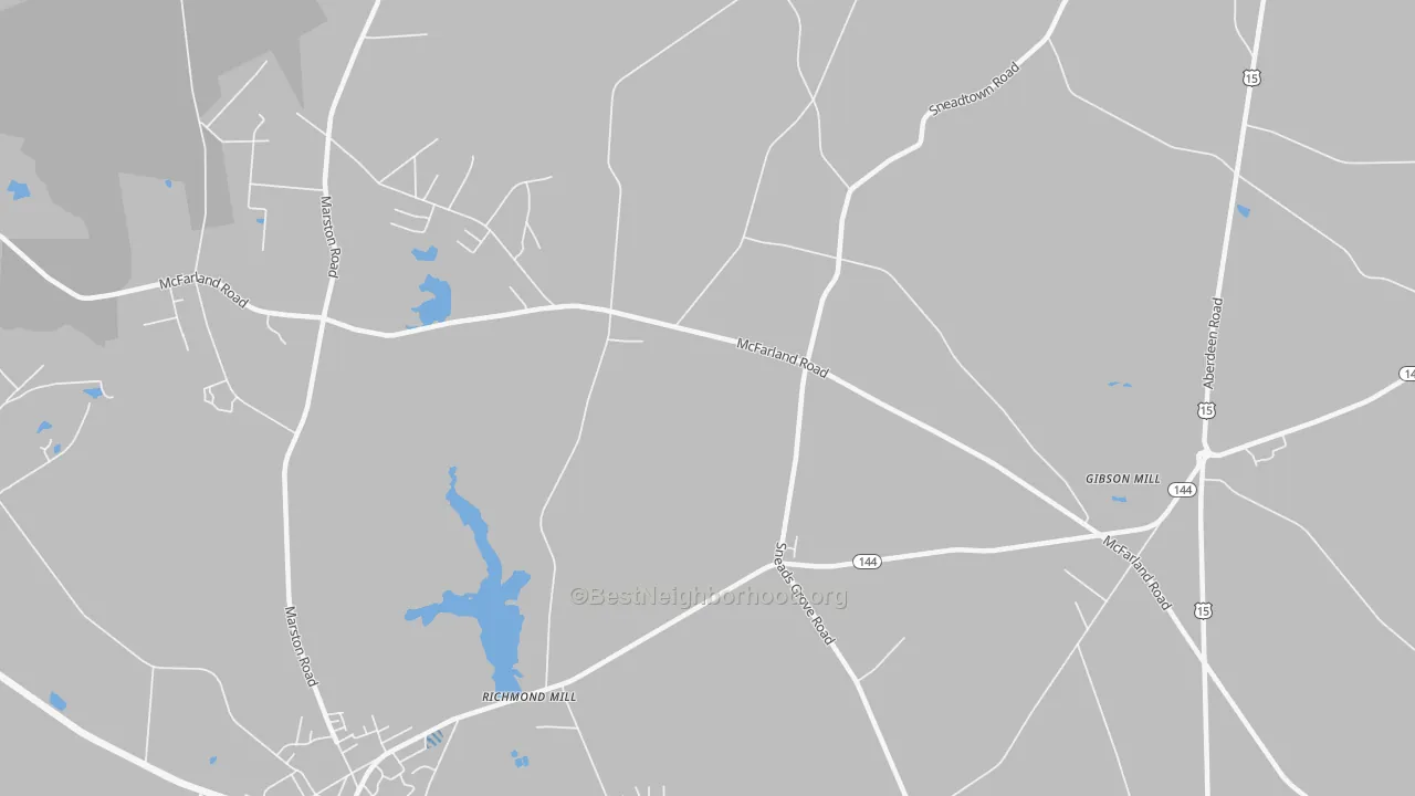 Transit Grade map of Richmond Mills, NC
