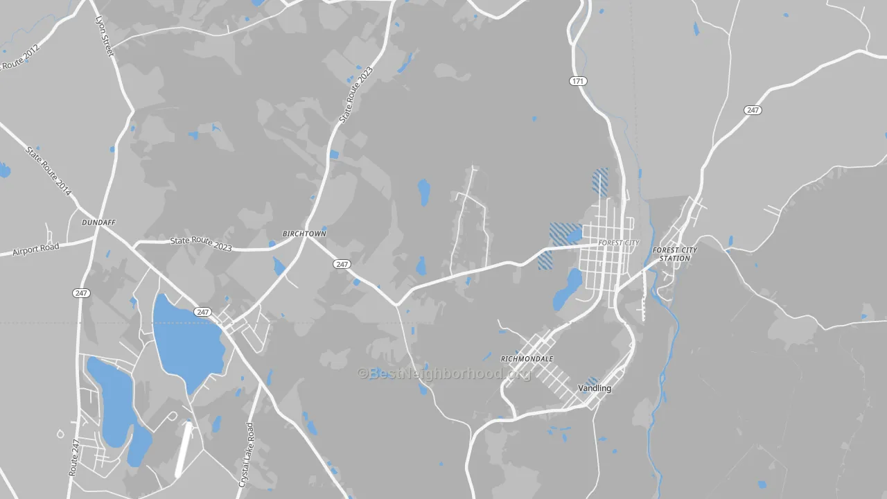 Transit Grade map of Richmondale, PA