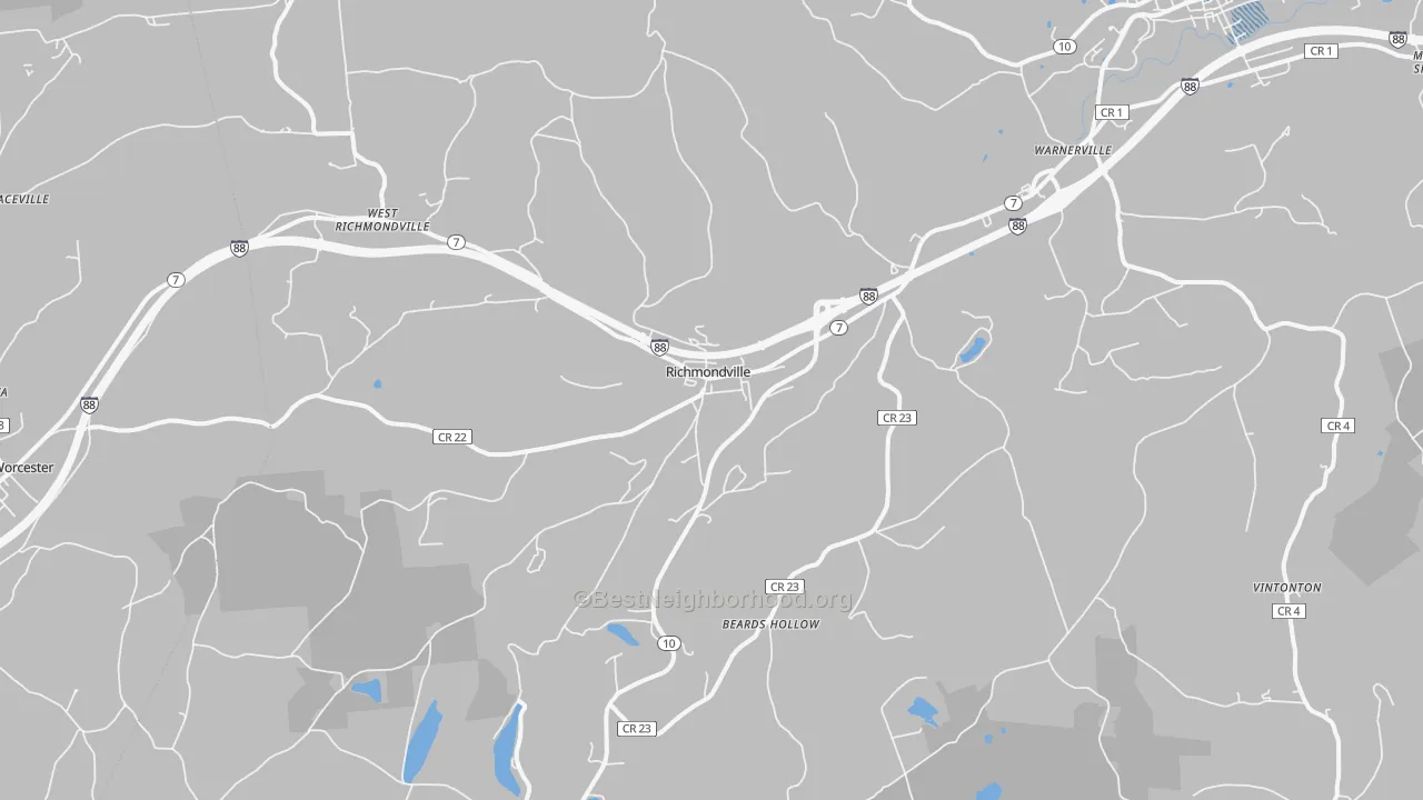 Transit Grade map of Richmondville, NY