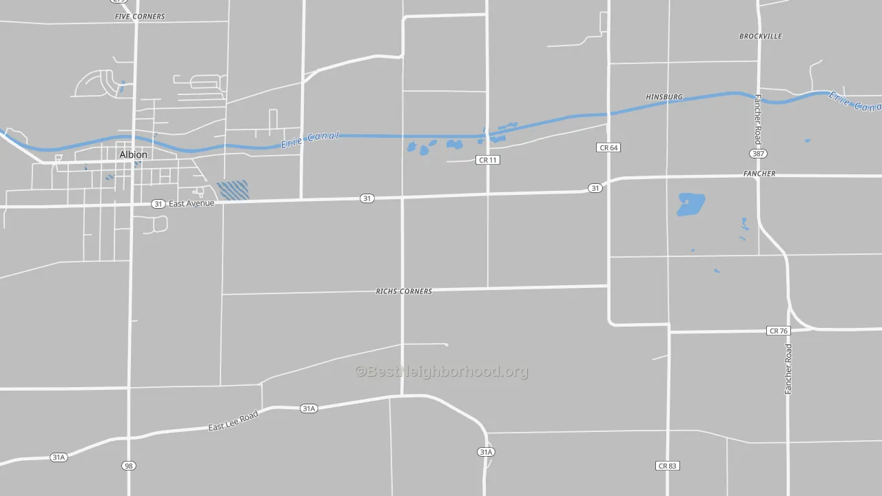 Transit Grade map of Richs Corners, NY