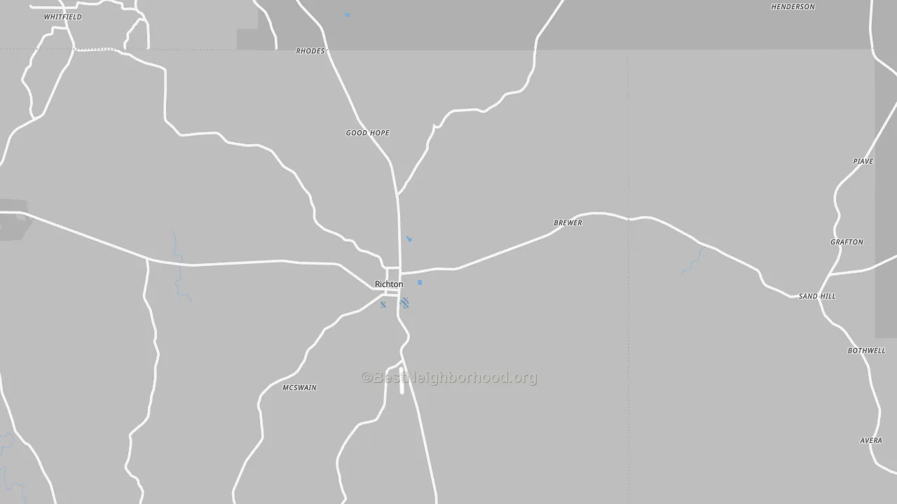 Transit Grade map of Richton, MS