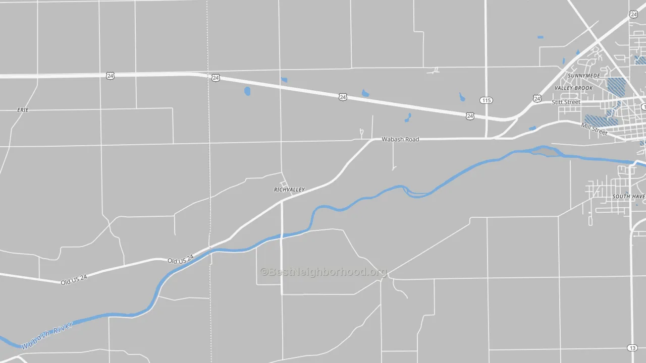 Transit Grade map of Richvalley, IN