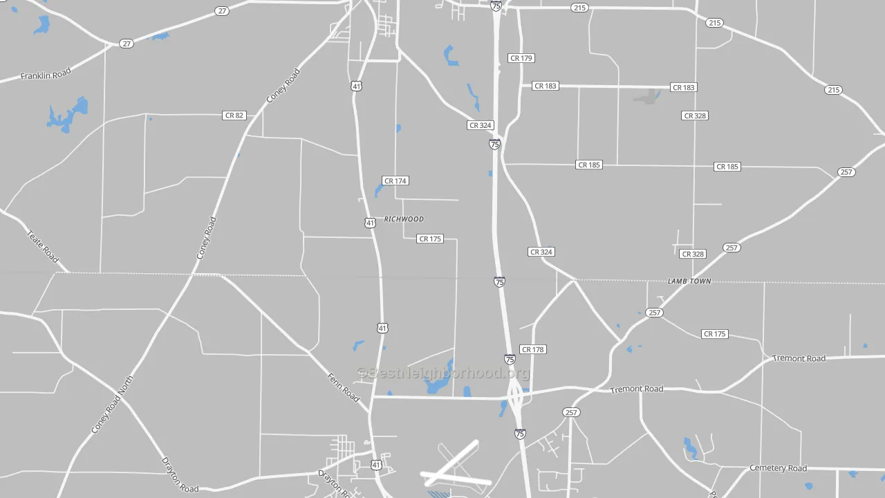 Transit Grade map of Richwood, GA
