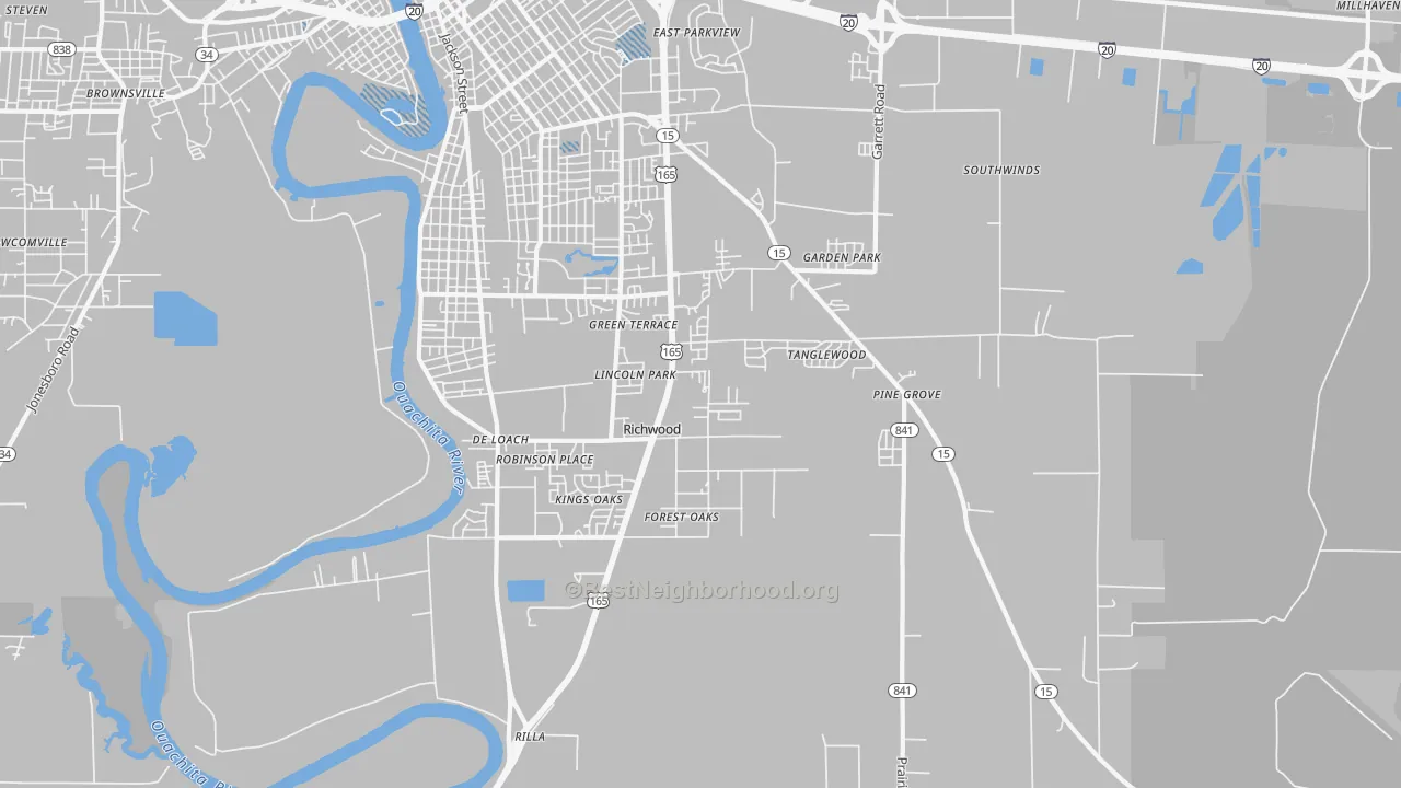 Transit Grade map of Richwood, LA