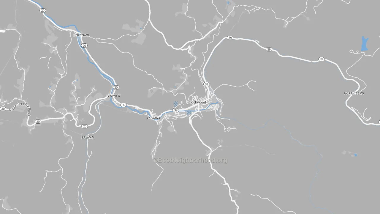 Transit Grade map of Richwood, WV