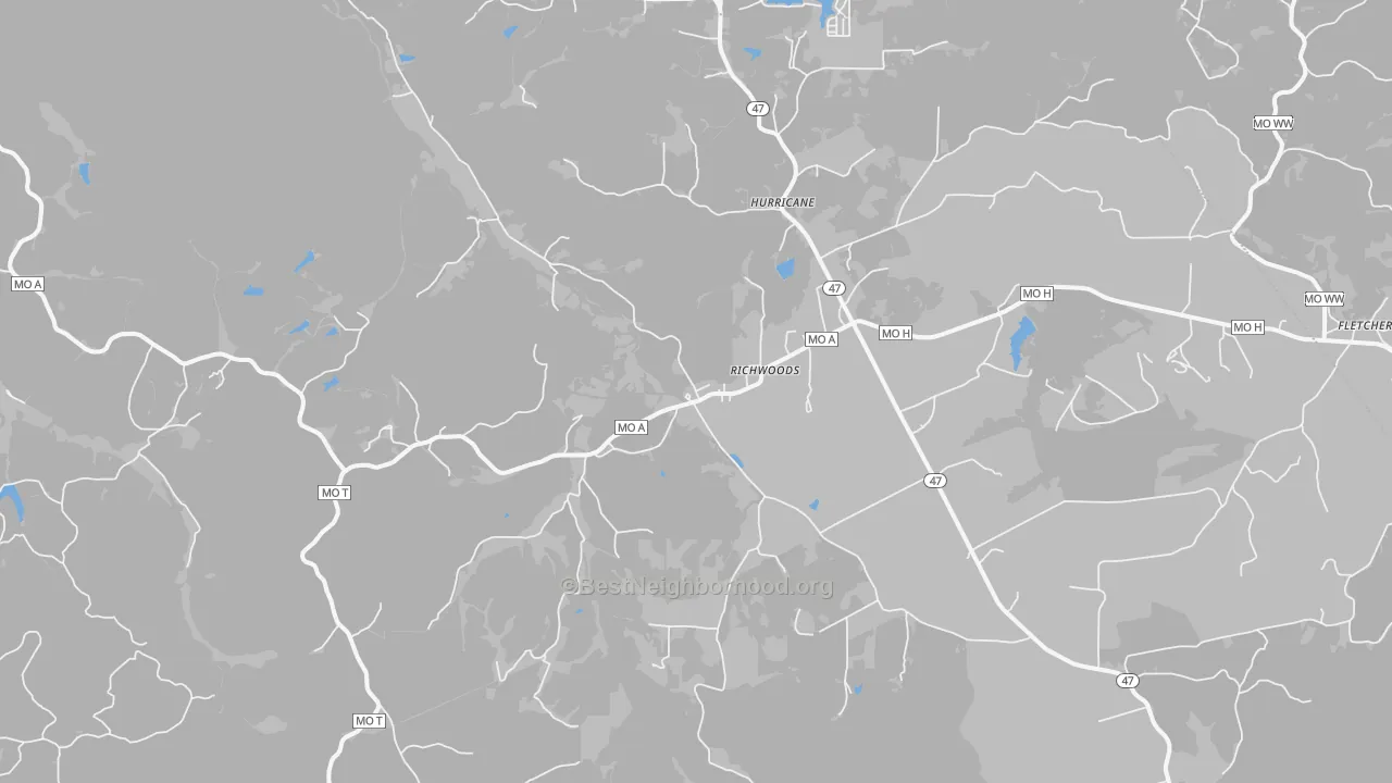 Transit Grade map of Richwoods, MO