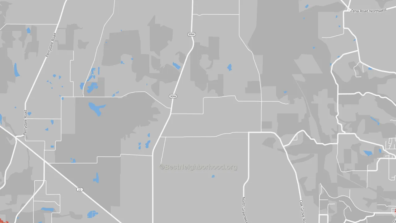 Transit Grade map of Rickreall, OR